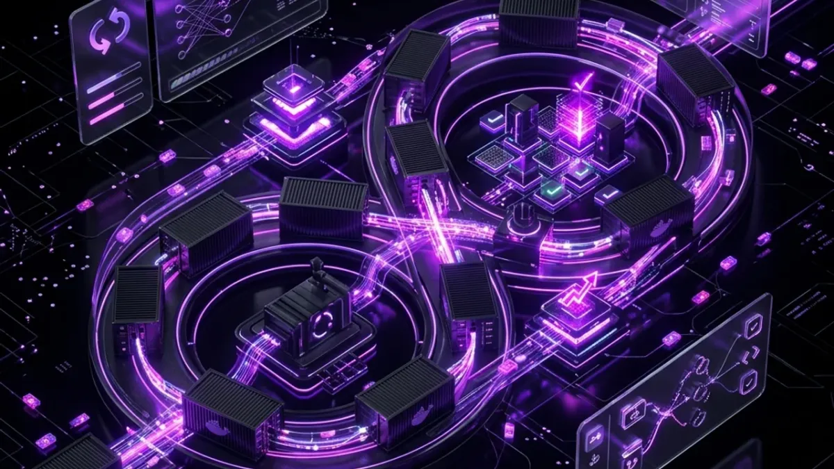 Схема процесса CI/CD: разработка, сборка, тестирование, деплой