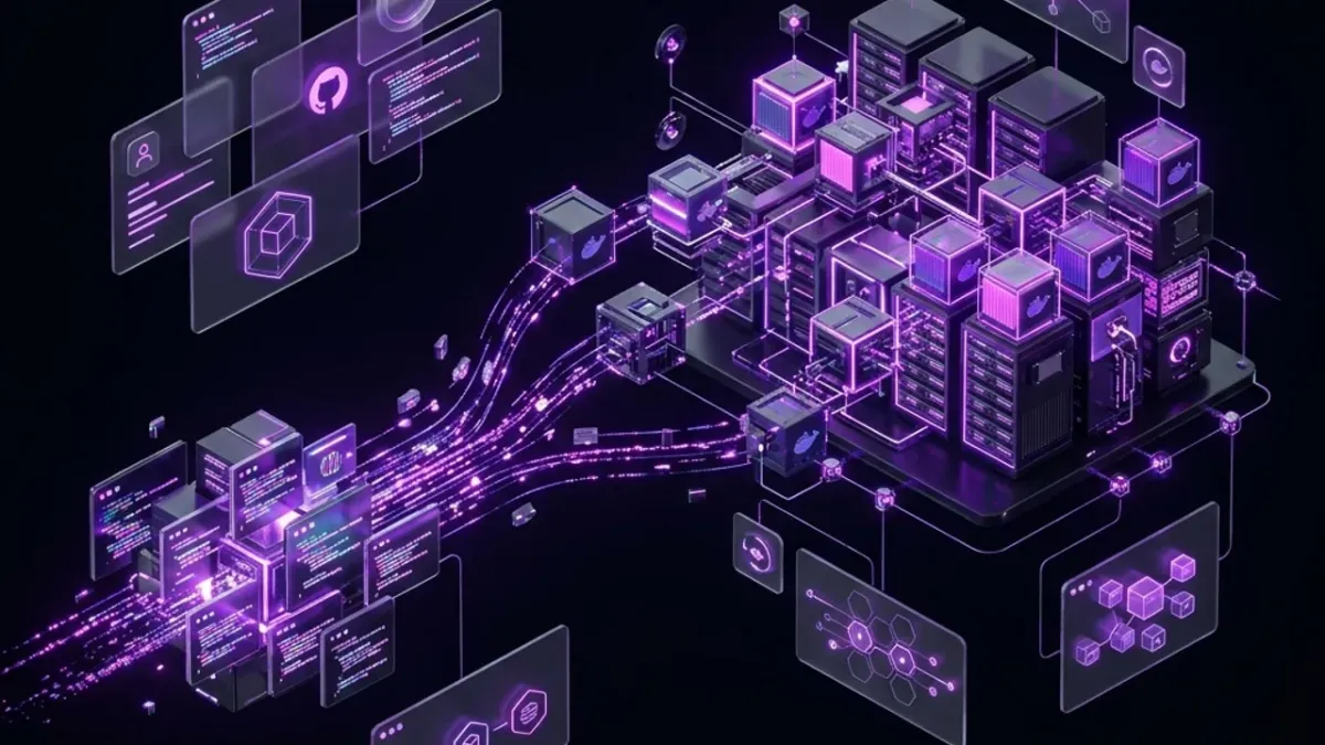 Схематичное изображение процесса деплоя приложения на сервер